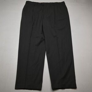 Pronto Uomo 42x32 Gray 100% Wool Pleated Cuffed Classic Dress Mens Pants
